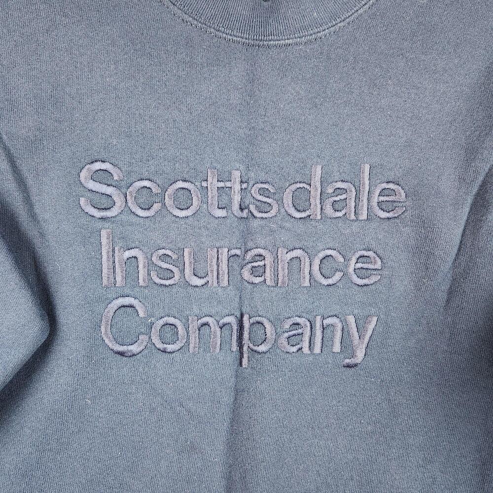 Vintage Scottsdale Insurance Company Sweatshirt Mens Small Blue Oneita USA 90s